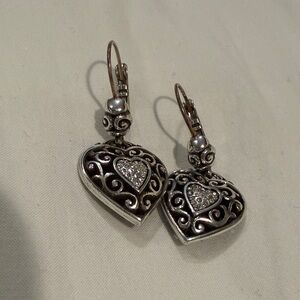 Brighton Silver Heart Earrings